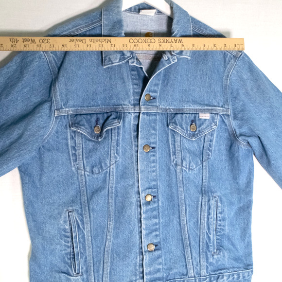 Carhartt Denim Truckers jacket 100 Anniversary 1889-1989 Men's Size M VTG 80's - Picture 12 of 15
